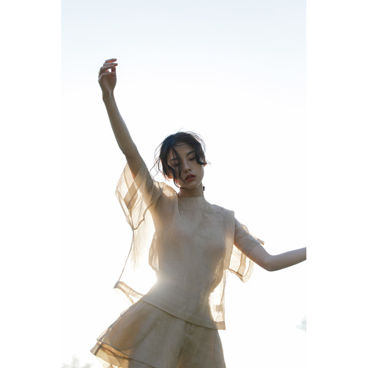 黛裙裤夏阔腿短裤薄款外穿垂感女宽松高腰坠感...