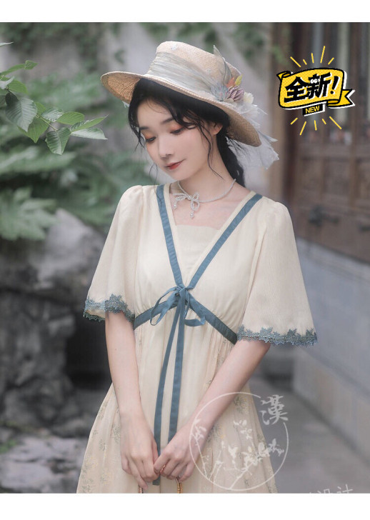 中长款森系连衣裙2021新款甜美清新仙气裙...