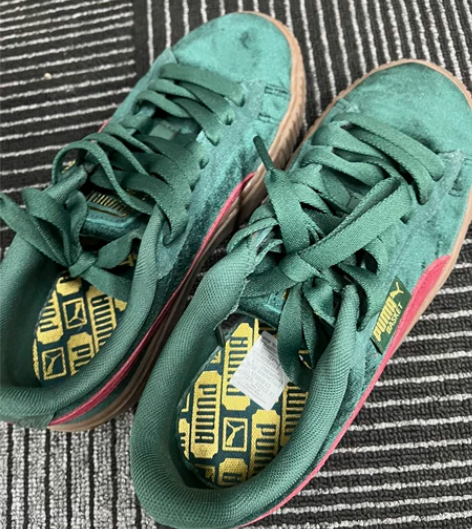 Puma彪马绿色板鞋带鞋盒出商场专柜购入 ...