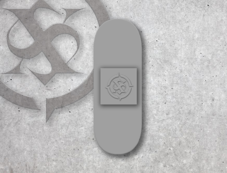 xs手指滑板手工板面logo款定制配色。