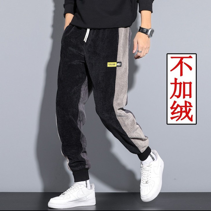 【特价包邮】休闲长裤男士秋冬季加绒加厚灯芯...