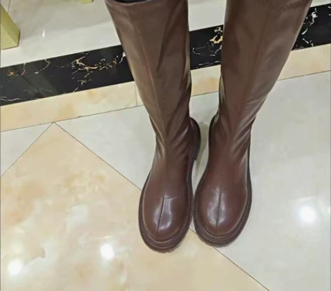 长筒瘦瘦靴女小个子不过膝高筒靴2021新款...