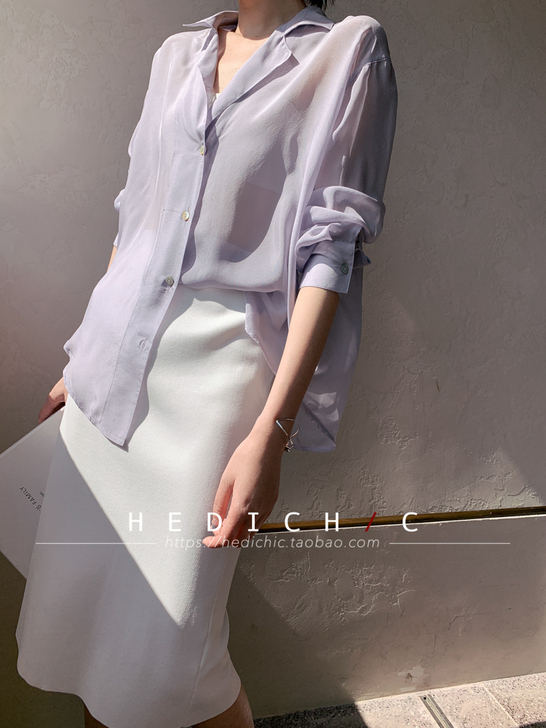 HEDICHIC 黑笛 白色针织半裙 ▎万...