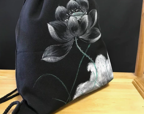 原创新款手绘帆布包 休闲女包双肩背包 全新...