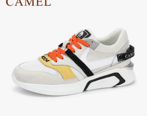 骆驼女鞋韩版百搭休闲旅游鞋厚底学生跑步鞋运...