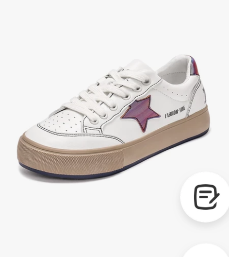 小白鞋女骆驼极光星辰小白鞋，某娅直播间入，...