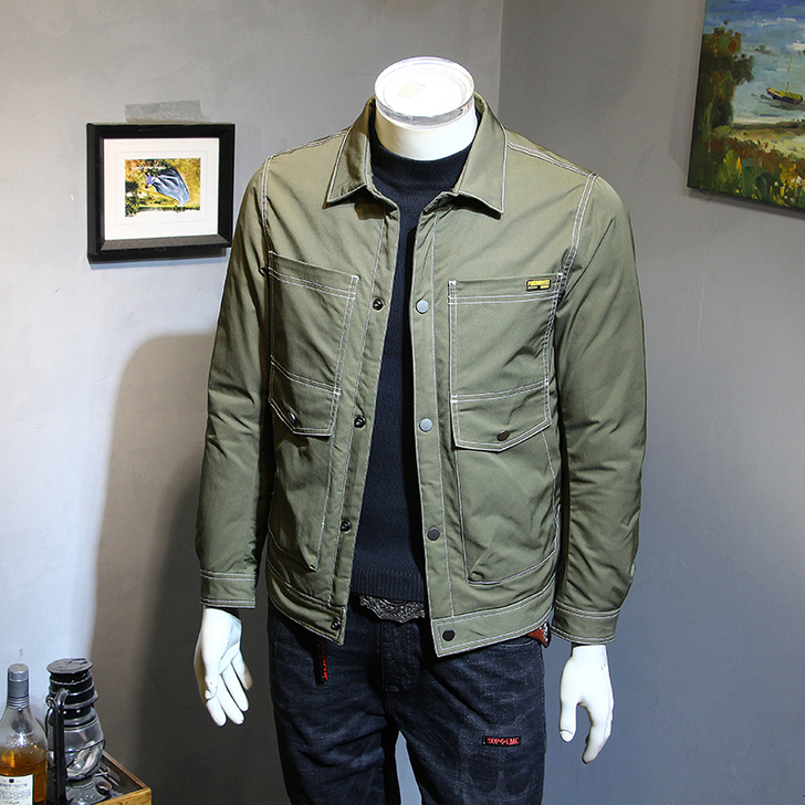 其它/other 羽绒服，藏青色。九九新。