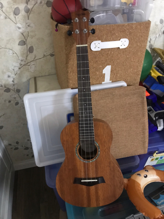 尤克里里 买the one电钢琴的时候送的...