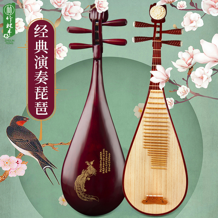 竹林丰琵琶民族乐器初学入门儿童成人初学者专...