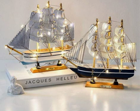 【清仓处理】一帆风顺帆船模型摆件客厅房间酒...