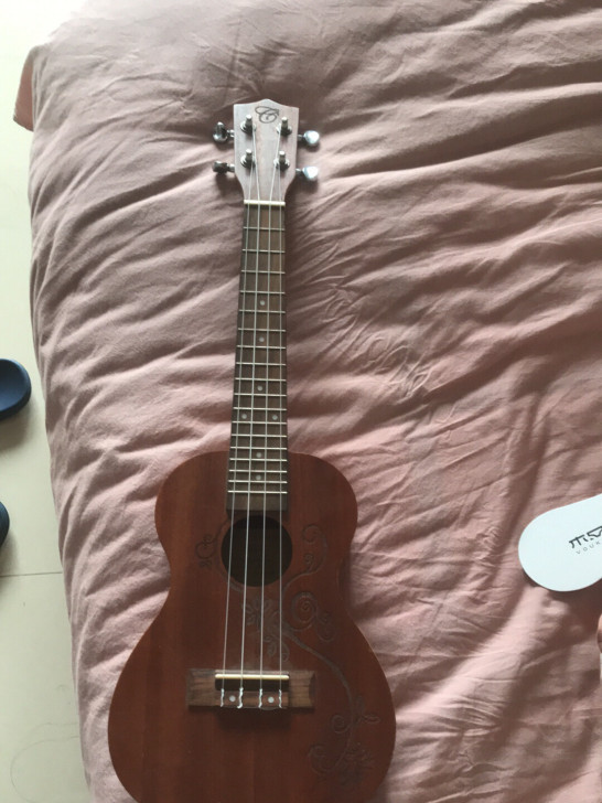 尤克里里，当时心血来潮买的，也不会弹，有喜...