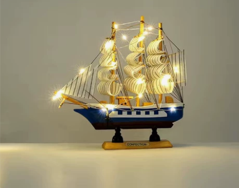 一帆风顺帆船模型小摆件工艺品 感兴趣的话点...