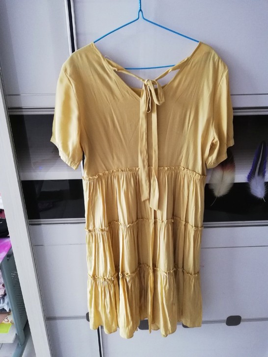 连衣裙,鹅黄色夏天的味道,从100斤穿到1...