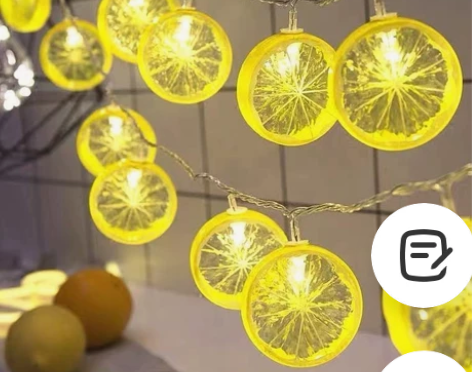 【全新亏本包邮】装饰灯串灯挂墙灯柠檬片彩灯...