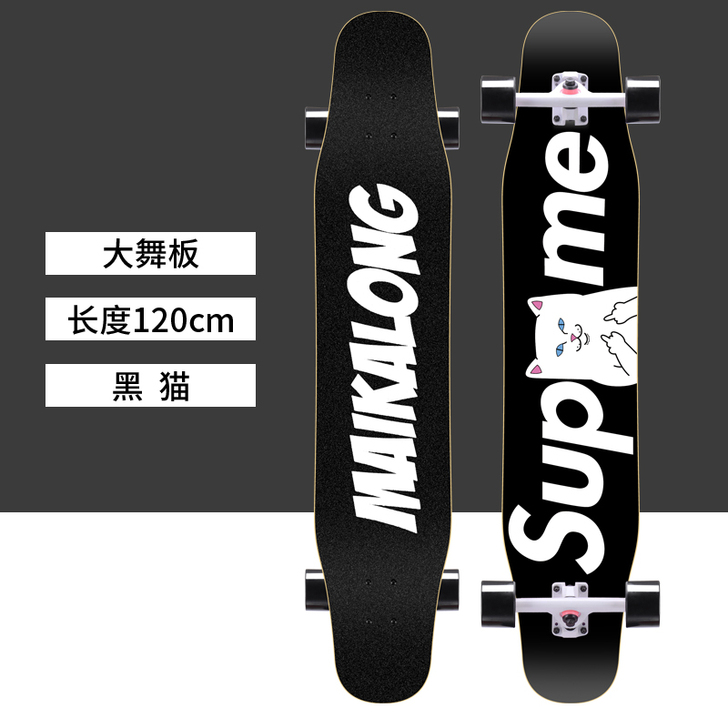 赛豹长板滑板初学者成人男女生舞板刷街韩国青...