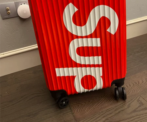 红色潮牌supreme同款行李箱20寸登机...