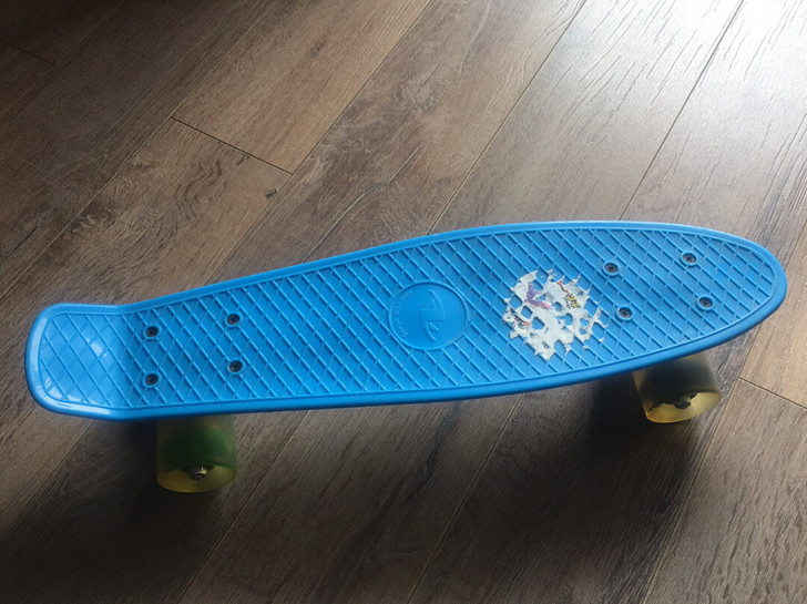 蓝色闪光小鱼板，八成新，结实，闲置便宜转4...