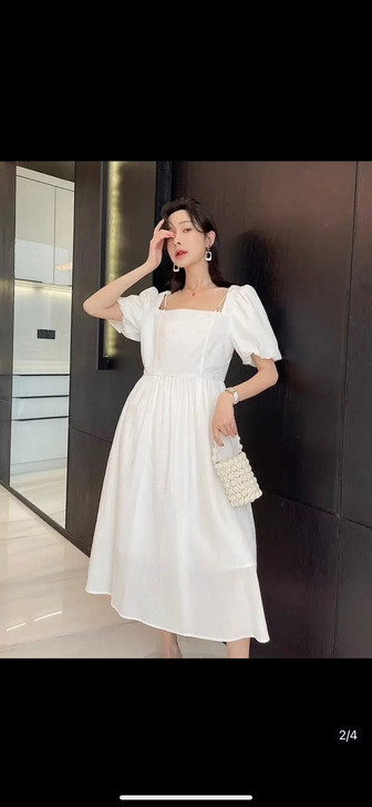 白色赫本风连衣裙，仙女裙，是全新带吊牌包邮...