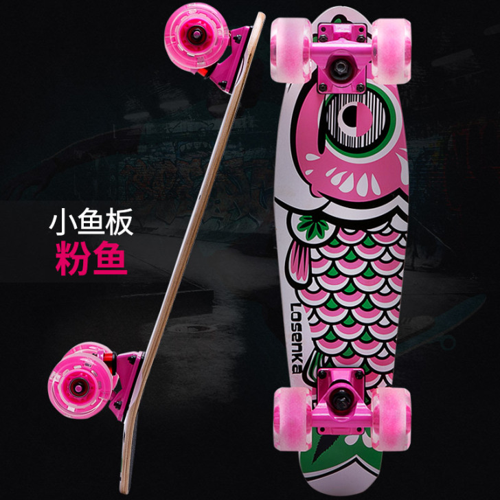 梵域 滑板 小鱼板 小粉鱼 几乎全新
