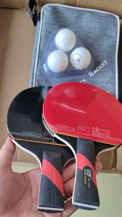 摩擦力弹力都非常好！七星八星乒乓球拍专业比...