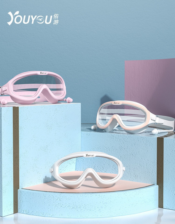 泳镜防水防雾高清专业近视男女士大框游泳眼镜...