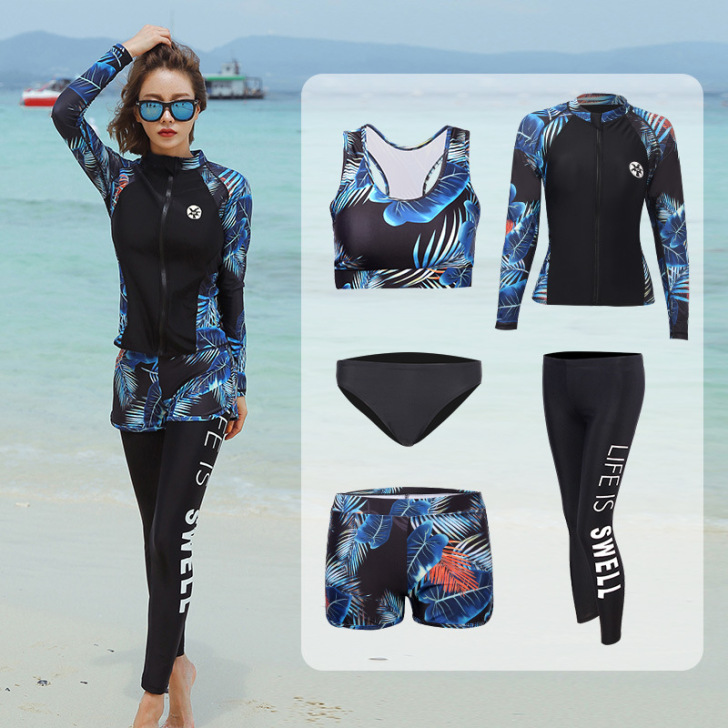 三亚-情侣潜水服女男分体长袖长裤水母衣浮潜...