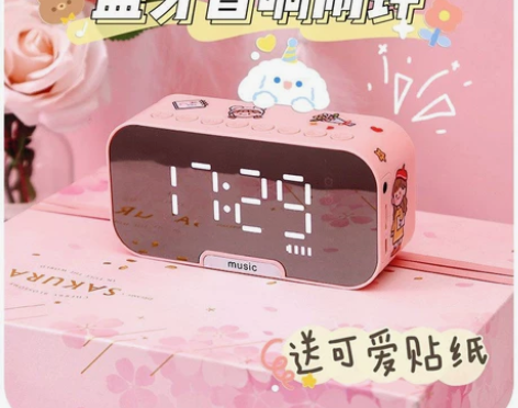 无线蓝牙音箱低音炮夜光闹钟学生简约ins3...