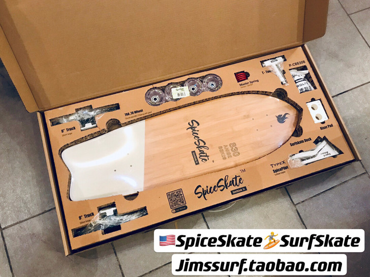 现货美国陆地冲浪滑板SpiceSkate旗...