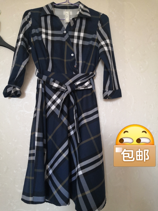 连衣裙L格子