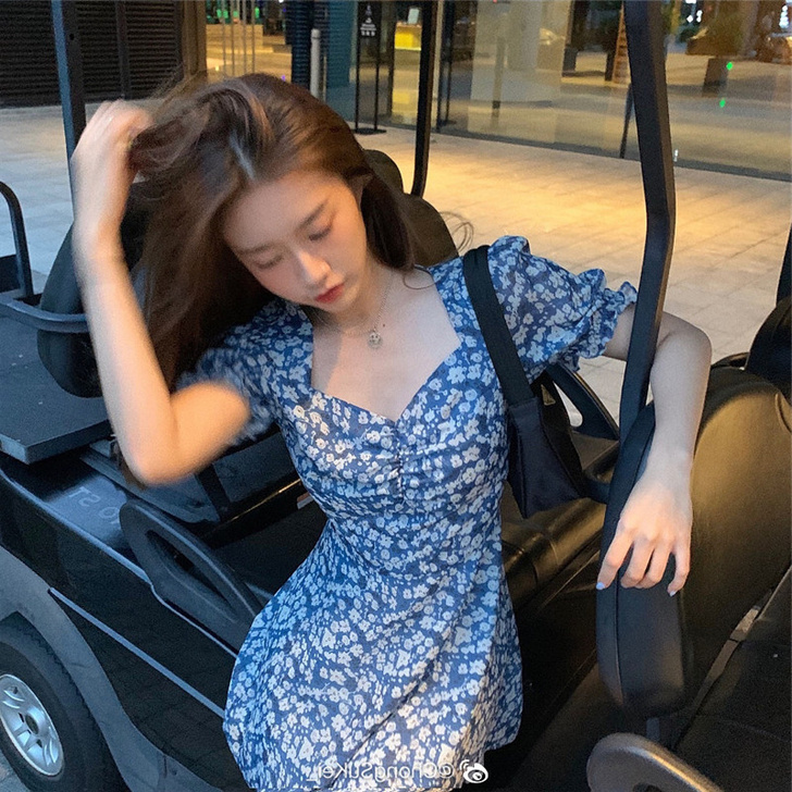 2020年夏季新款名媛法式初恋裙子超仙女森...