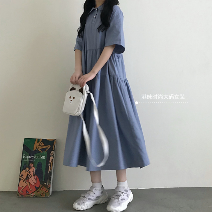 夏季长裙脚踝学生日系小个子温柔裙子仙女超仙...