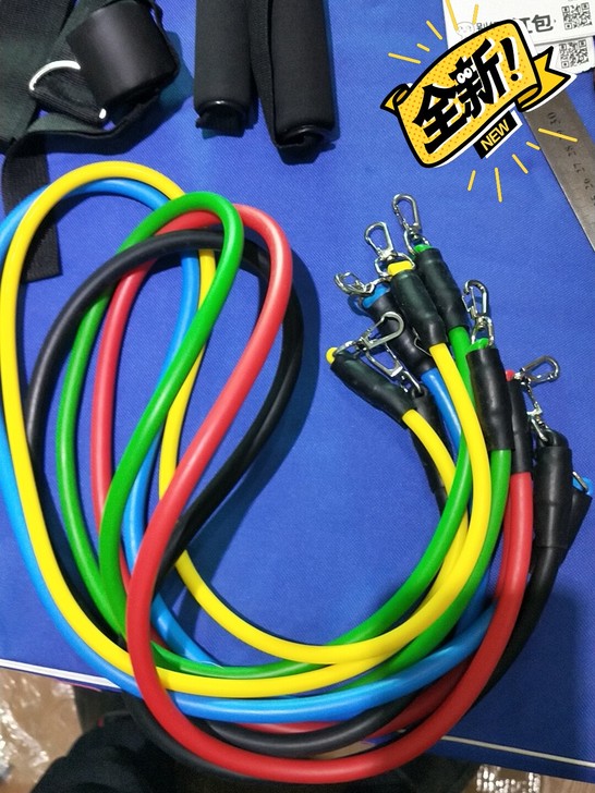 10件套多功能TPE拉力器拉力绳健身运动器...