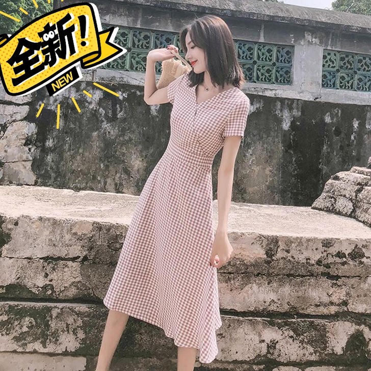 【特价包邮】连衣裙女夏法式很仙法国小众长裙...