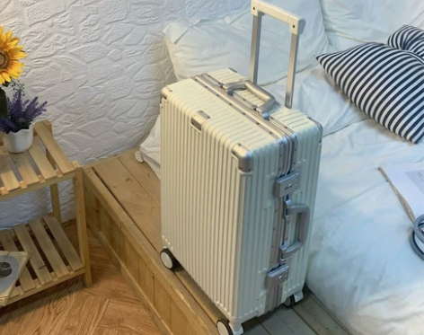 旅行箱 米格堡行李箱女铝框拉杆箱男静音万向...