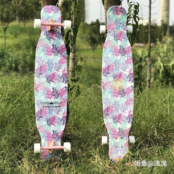 木毒 滑板长板,白叶升级款,使用过不超过5...