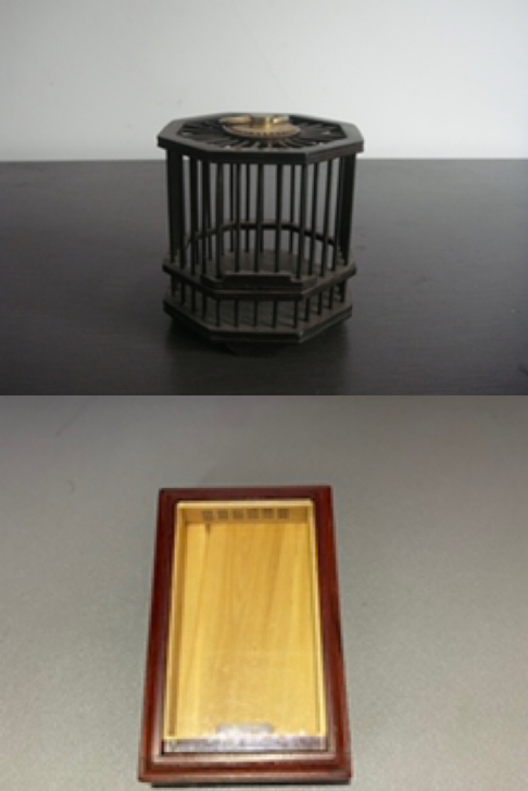 鸣虫盒，鸣虫用具，一个蝈蝈笼子一只黄蛉盒子...