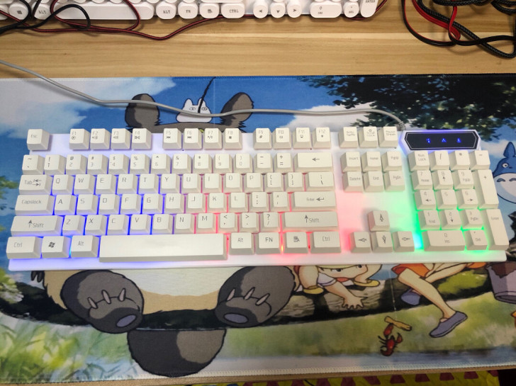 电脑笔记本有线USB发光游戏键盘