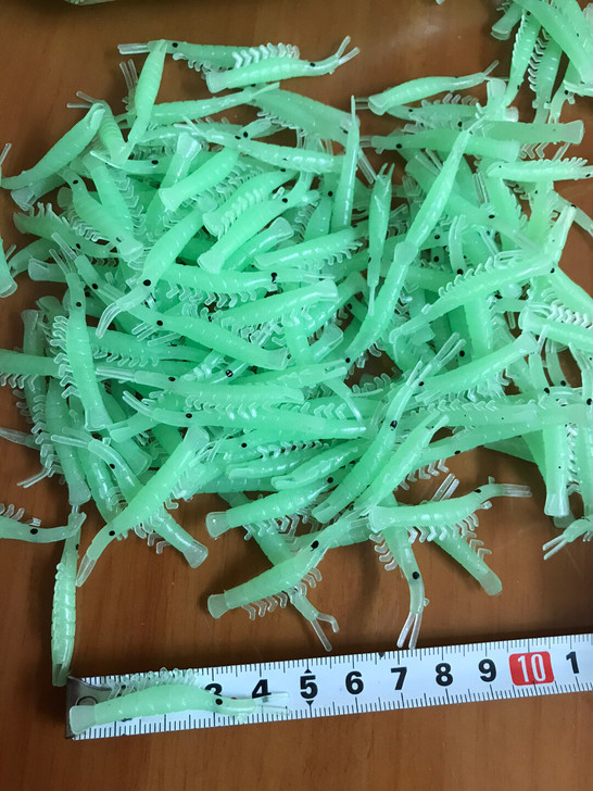 小号仿生夜光虾 假饵假虾 仿生虾 鱼饵 路...