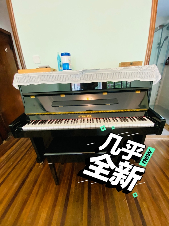 施特劳斯120黑色亮光国产二手琴，自用琴，...