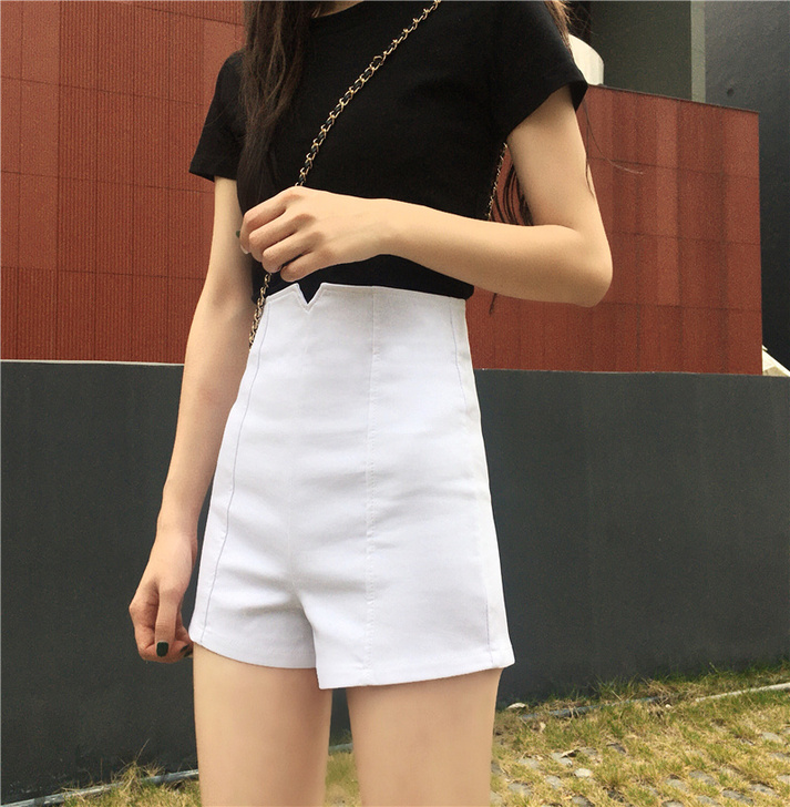 买一送一。看图片。短裤女夏季高腰外穿薄款休...