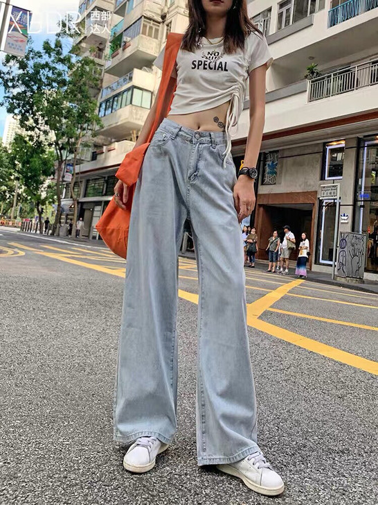 阔腿牛仔裤 夏款