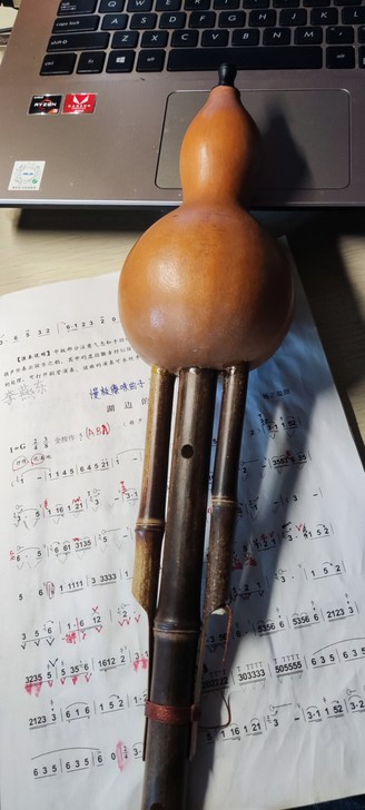 一支烙画C调葫芦丝。原价200,