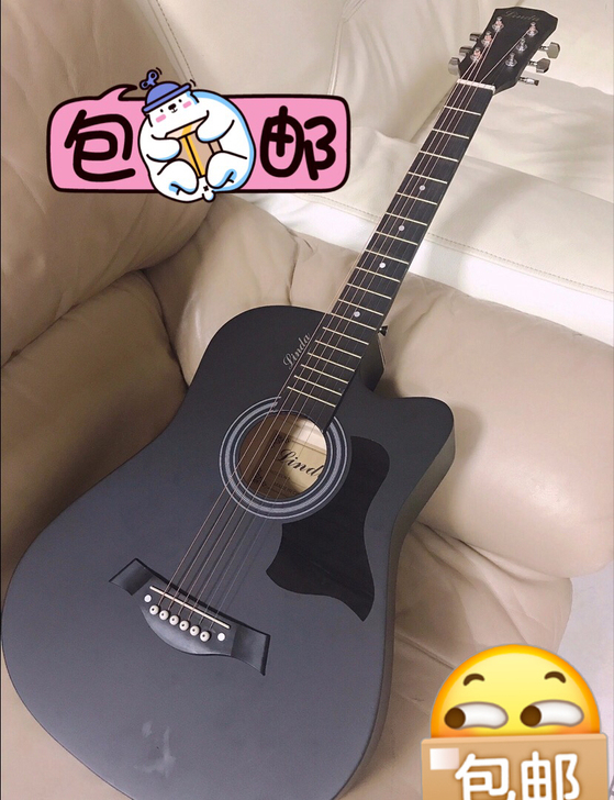 全新民谣吉他初学者38寸木吉他初学者男女入...