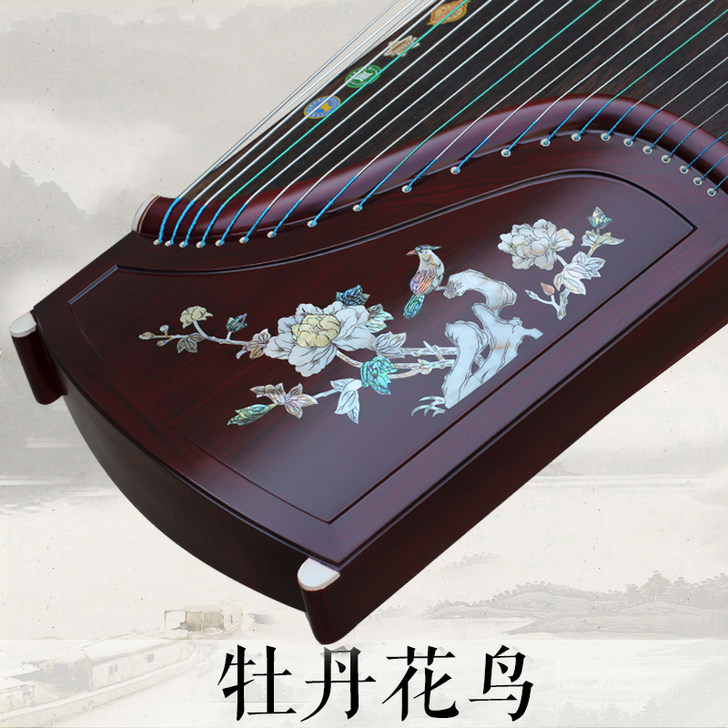 仙声乐器大师签名古筝实木嵌彩螺专业演奏古筝...
