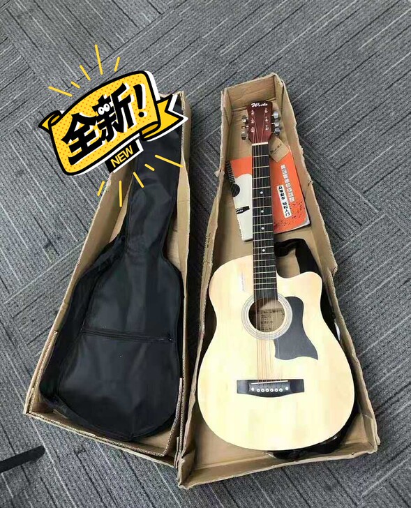 【899买一次没用】全新转让单板吉他38寸...