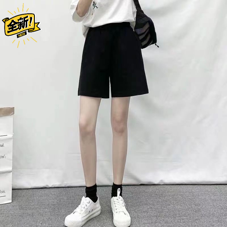 全新黑色五分休闲运动短裤女学生韩版宽松新款...