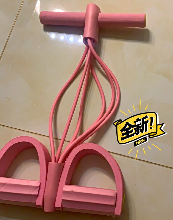 《六管脚蹬拉力器9.9元包邮》六管健身脚蹬...