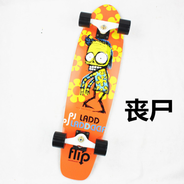 专业枫木大鱼板新手滑板小鱼板四轮滑板公路大...