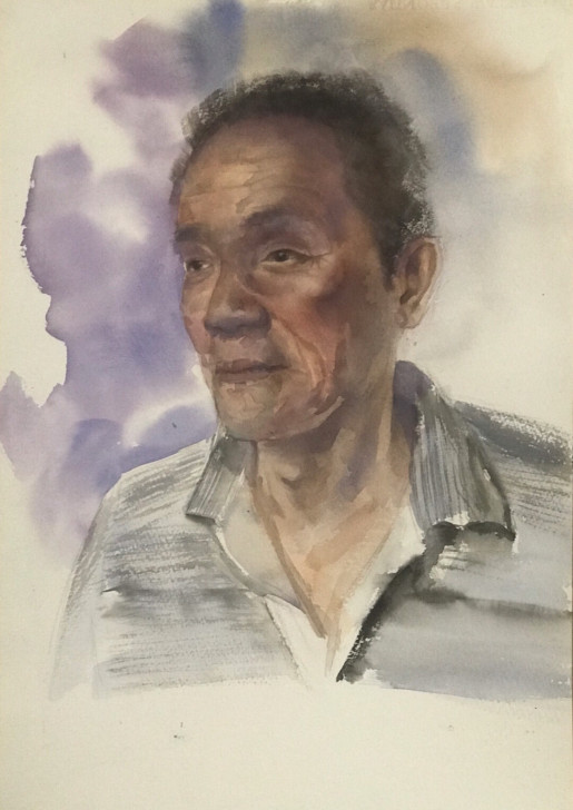 手绘 4开水彩人物 写生作品 全新 手绘