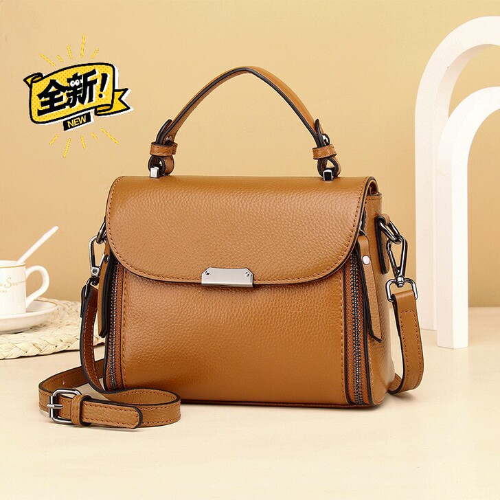 真皮时尚女包2021新款气质单肩斜挎包潮头...